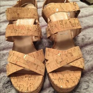 NWOT Donald Pliner Cork Wedges
